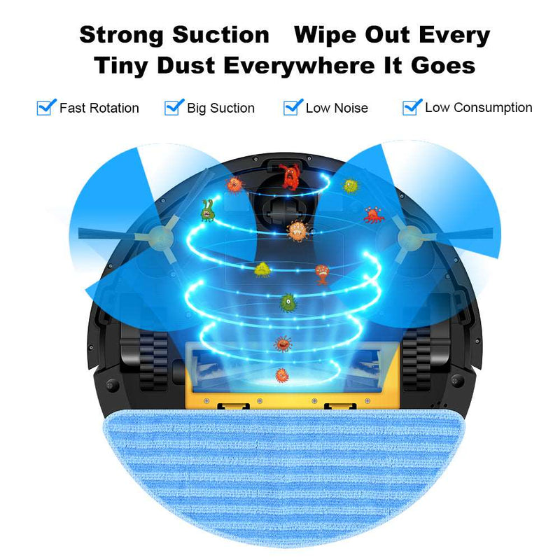 Liectroux C30B gyro navigation model, with voice guide,  smart app control,  electric water tank, 600ml dust bin, 6000pa suction power