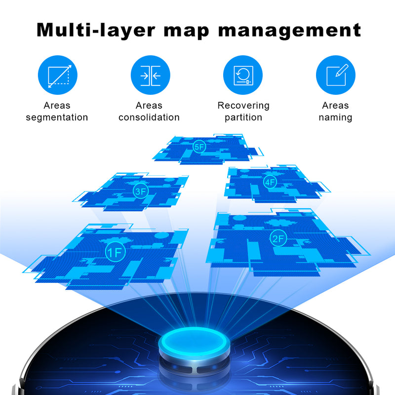 Liectroux New Arrival  laser robot vacuum model X6 with 2 in 1 dust bin, 5 maps saved, upgrade 3200mah battery virtual wall setting by app, 6500pa suction power ,competitive price.(EU in Stock)