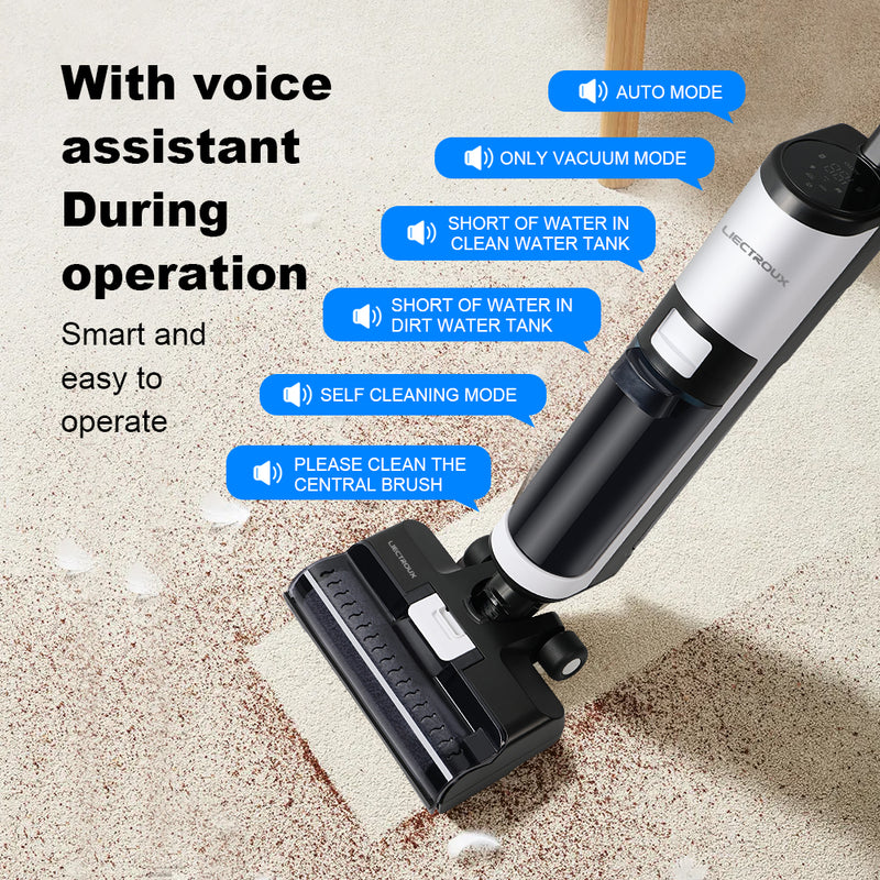 Liectroux i7 Pro Handheld Cordless Wet and Dry Vacuum Cleaner, Self-cleaning, Self-drying, voice guide