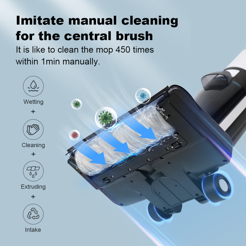 Liectroux i7 Pro Handheld Cordless Wet and Dry Vacuum Cleaner, Self-cleaning, Self-drying, voice guide