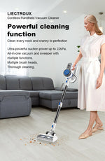 Liectroux cordless stick vacuum clenaer i7 for dry vacuuming with 22Kpa, 650ML dust box capacity, 6*2200mah Battery capacity good for pet hair vacuum (Stock in EU warehouse)